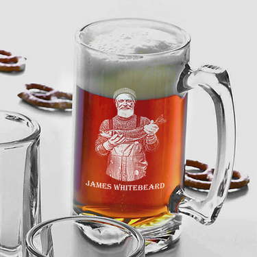 Personalized Fishing Portrait Glassware